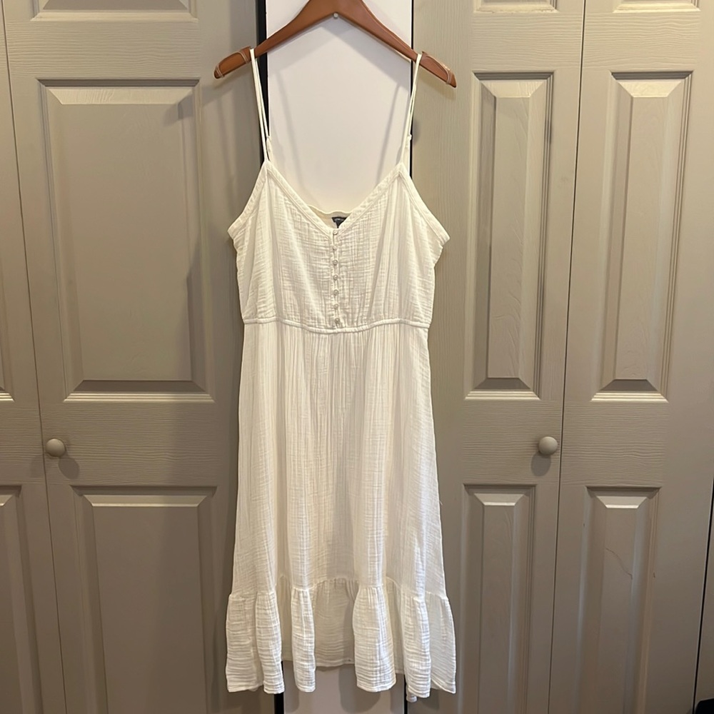 Aerie Button Midi Dress